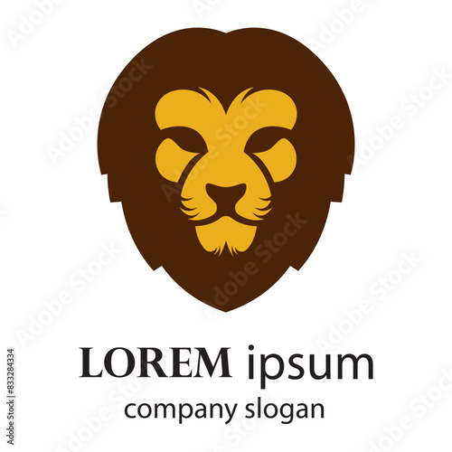 Elegant and dignified lion head logo design