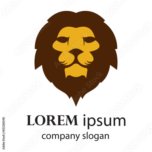Elegant and dignified lion head logo design