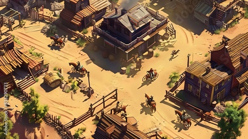 Wild West frontier defense: Defend the frontier town from bandit raids and outlaw gangs. Build wooden barricades and gun towers along dusty streets, employing sharpshooters and dynamite to repulse