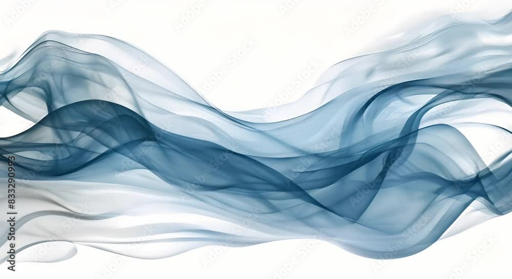 Blue Abstract Waves on White Background. Concept Abstract Art, Blue Waves, White Background Blue Abstract Waves on White Background. Concept Abstract Art, Blue Waves, White Background