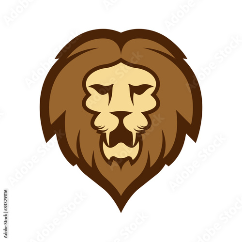 Elegant and dignified lion head logo design