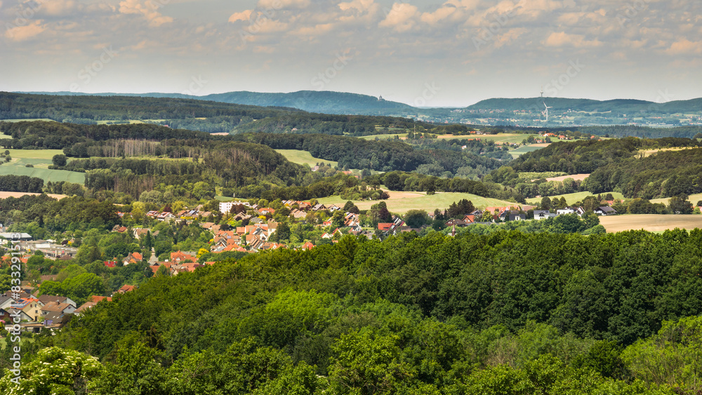 Extertal Blick zur Porta Westfalica HD