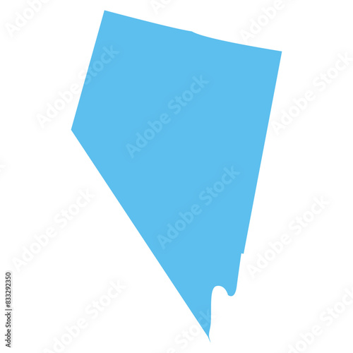 NEVADA USA state maps blue vector outline boundary silhouette illustration, American state map