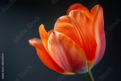 A close-up of a vibrant tulip in full bloom