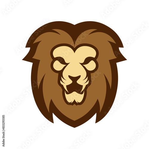 Elegant and dignified lion head logo design