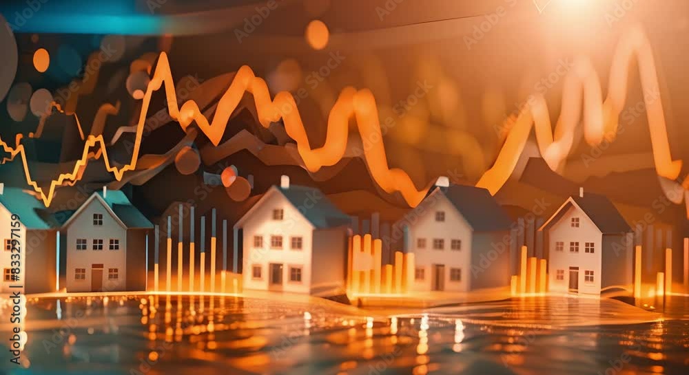Analyzing Digital Stock Market Trends Alongside Real Estate Investing and Financial Business. Concept Digital Stock Market Trends, Real Estate Investing, Financial Business, Market Analysis Analyzing Digital Stock Market Trends Alongside Real Estate Investing and Financial Business. Concept Digital Stock Market Trends, Real Estate Investing, Financial Business, Market Analysis