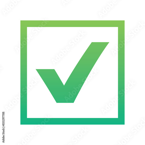 Check Mark Box Gradient Style