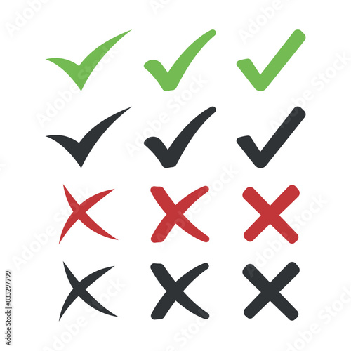 Check And Crosses Set