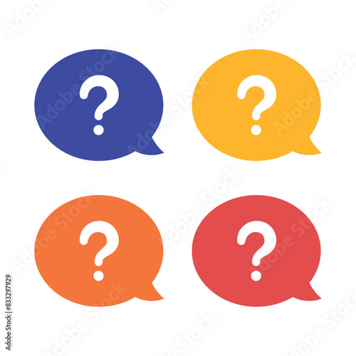 Question Mark Message Multiple Colours Set
