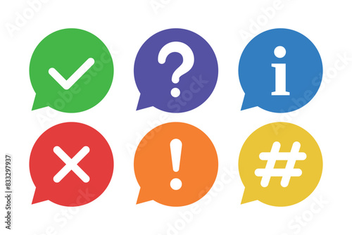 Message Bubbles With Puncuation Marks