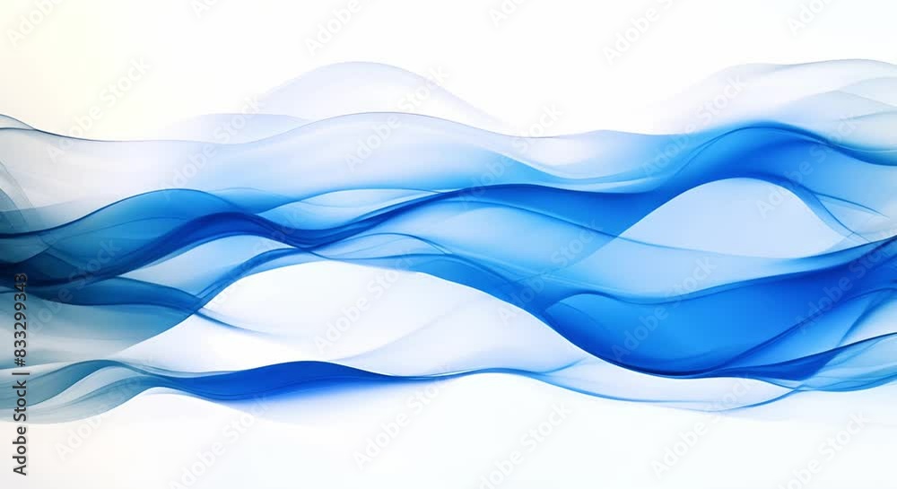 abstract waves blue on white background. Concept Abstract Art, Waves, Blue, White Background