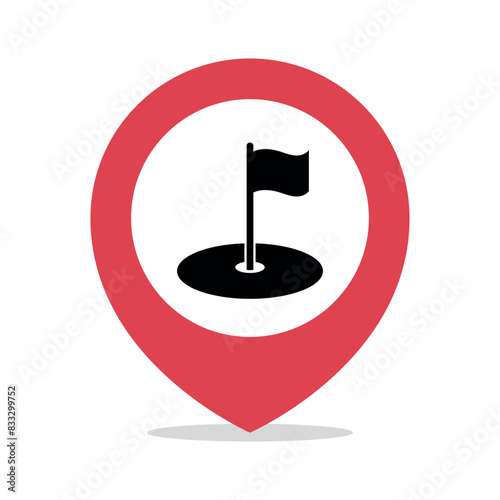 Golf Course Location Pin