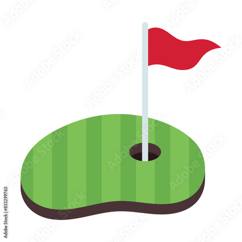 Golf Hole Flat Colours