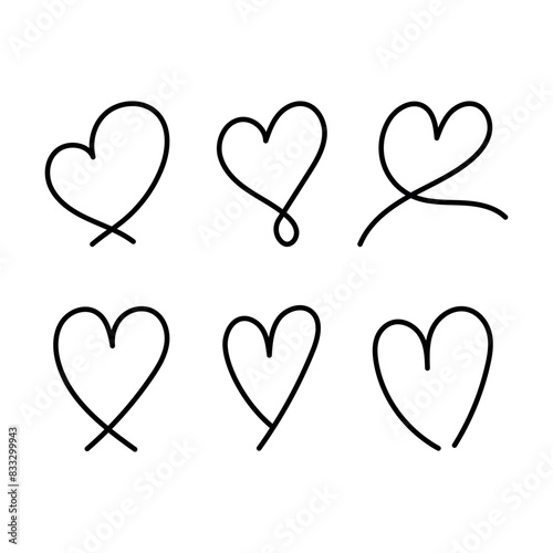 Hand Drawn Loop Hearts