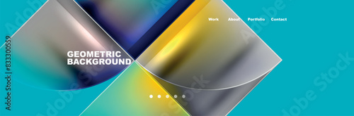 Trendy Simple Round Triangle and Circle with Gradients Abstract Background. Vector Illustration For Wallpaper, Banner, Background, Card, Book Illustration, landing page