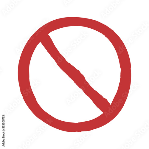 No Sign Hand Drawn Style