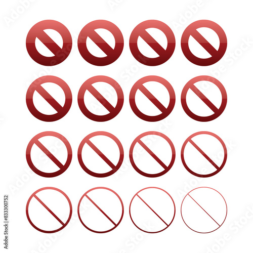 No Signs Thick To Thin Gradient Style