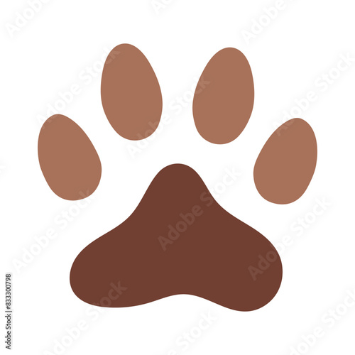 Paw Print Brown Hand Drawn