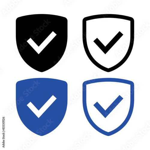 Shield Check Mark Set