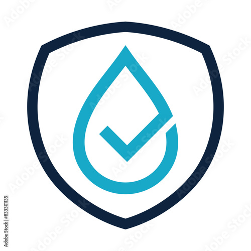 Shield Water Droplet Check Mark