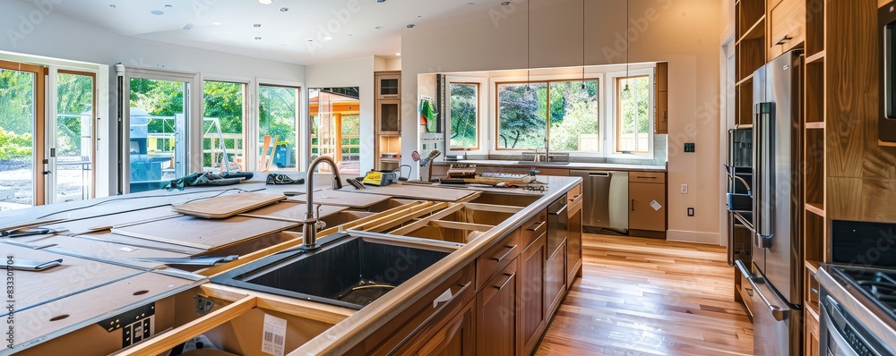 Home kitchen renovation progress shot. Home kitchen renovation progress shot.