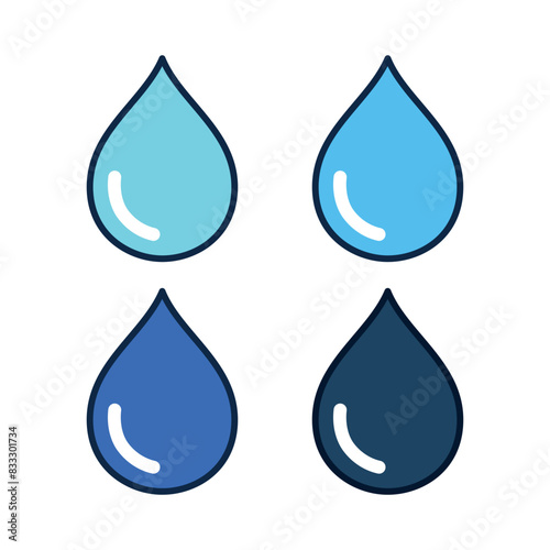 Water Droplets Multiple Colours Set