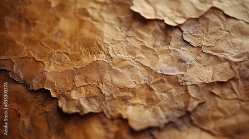 Close-Up Of Old Brown Paper Texture Background