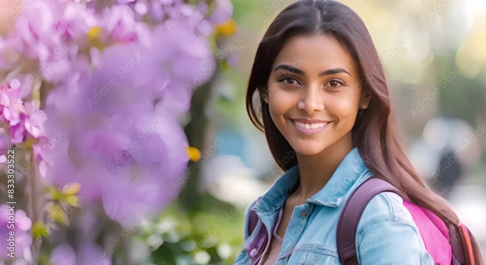 An Indian Student Walks around Campus. Concept Campus Exploration, Student Life, Cultural Diversity, Daily Routine, Educational Environment