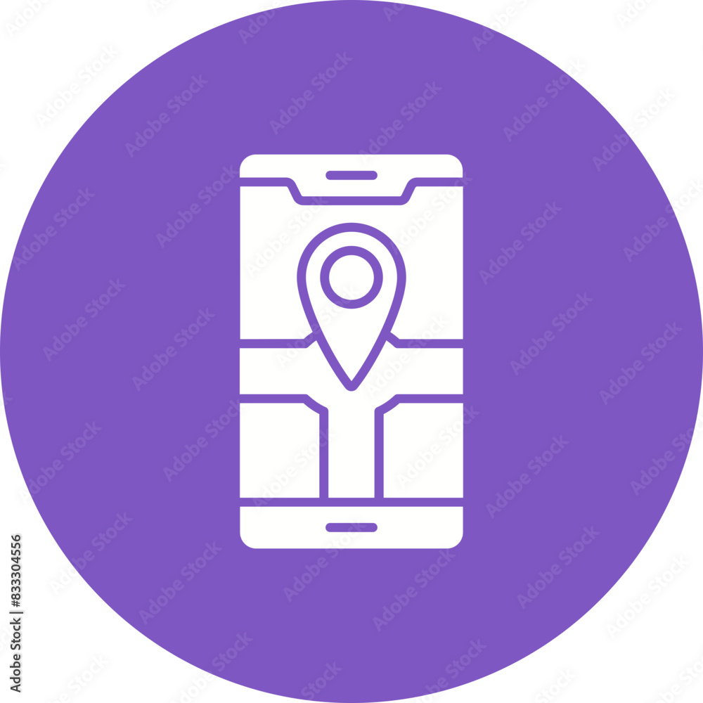 Mobile Map Icon Mobile Map Icon