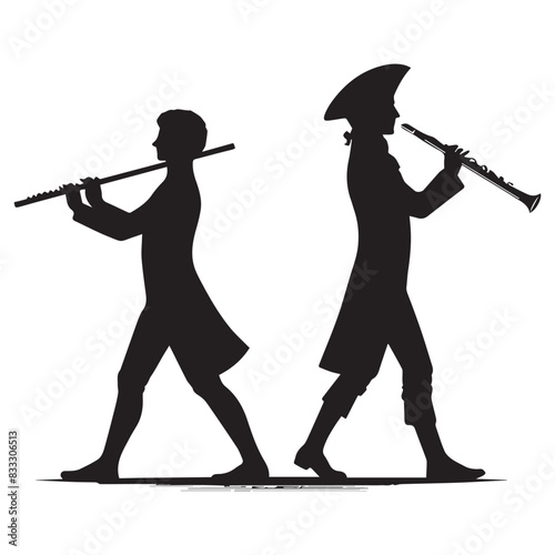 silhouettes of musicians