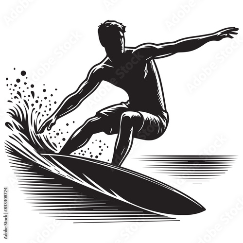 surfer silhouette vector