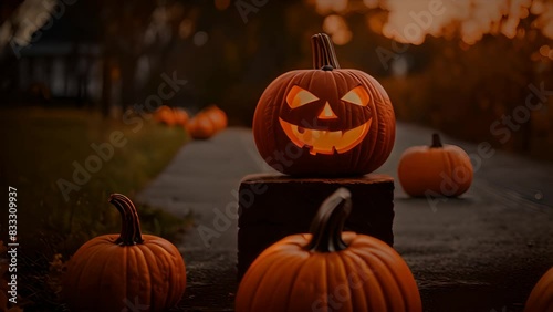 ハロウィンのカボチャ. Halloween Pumpkin. AI generated.
