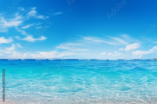 Blue Tropical Waters and Clear Sky Generative AI