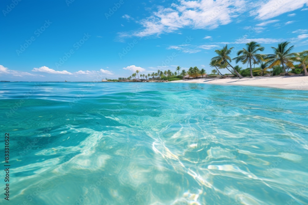 Breathtaking Tropical Ocean and Sky Generative AI Breathtaking Tropical Ocean and Sky Generative AI
