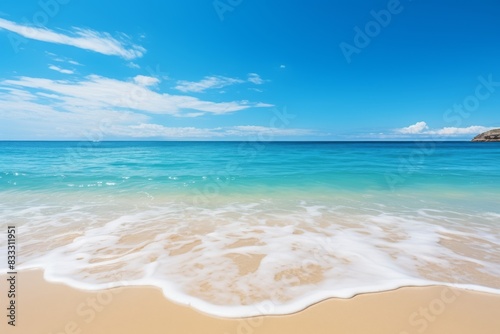 Idyllic Tropical Ocean and Sky Generative AI