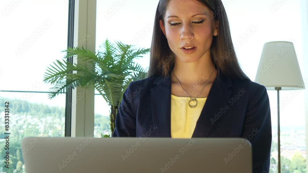 Confident Young Woman Working in Corporate Business Finance Career Job Confident Young Woman Working in Corporate Business Finance Career Job