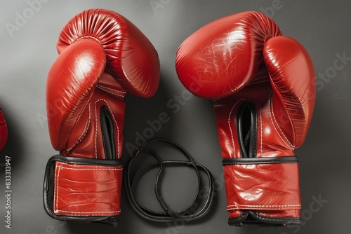 pair gloves boxing sport