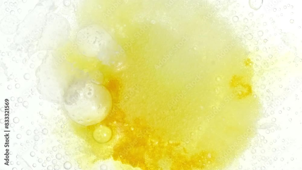 Bubbles of colorful, soap foam on a white background. Texture of Soap Foam Bubbles. Natural White Shampoo Bubbles Motion. Abstract Colorful Paint Ink. Slow motion. High quality 4k footage Bubbles of colorful, soap foam on a white background. Texture of Soap Foam Bubbles. Natural White Shampoo Bubbles Motion. Abstract Colorful Paint Ink. Slow motion. High quality 4k footage