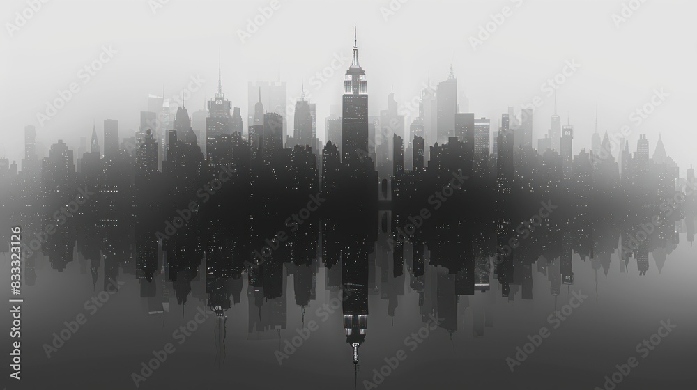 Fototapeta premium Shadows in the Mist. Generative AI