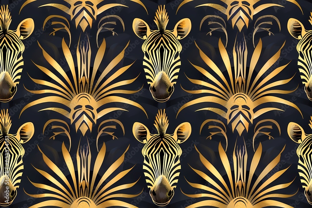 Seamless zebra head pattern Seamless zebra head pattern