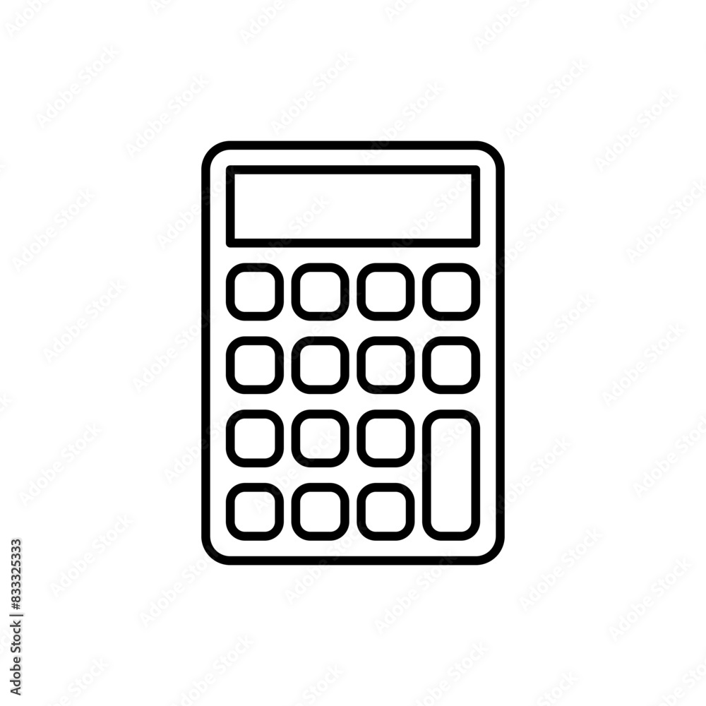 Calculator icon vector isolated on white background Calculator icon vector isolated on white background