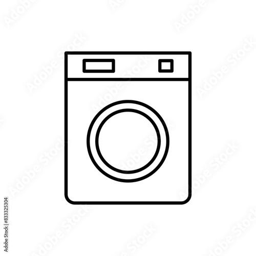 Vector washing machine icon isolated on white color