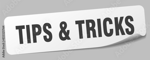 tips & tricks sticker. tips & tricks label