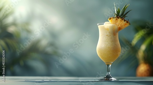  a tall glass of piña colada