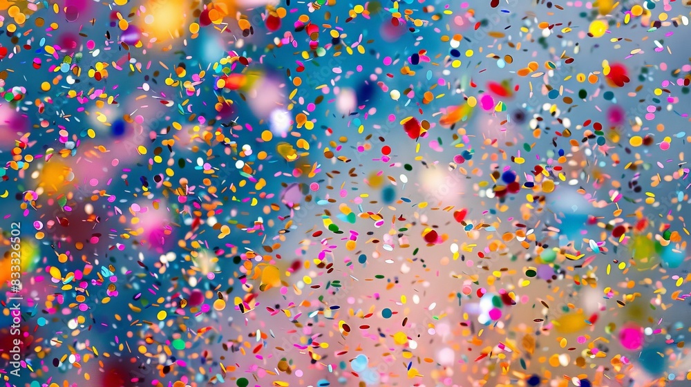 The excitement of a carnival, with confetti adding a burst of color to the already vibrant and lively scene. The excitement of a carnival, with confetti adding a burst of color to the already vibrant and lively scene.