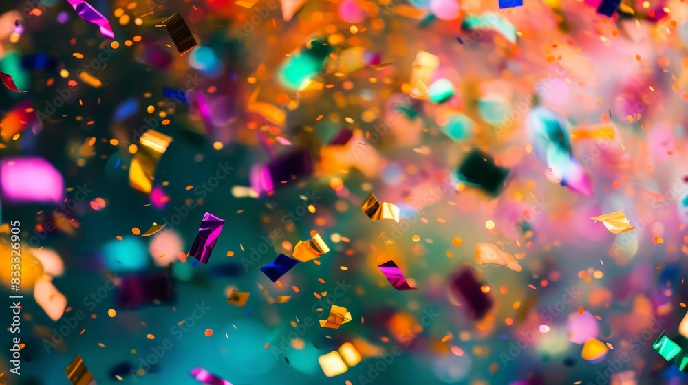 The excitement of a carnival, with confetti adding a burst of color to the already vibrant and lively scene. The excitement of a carnival, with confetti adding a burst of color to the already vibrant and lively scene.