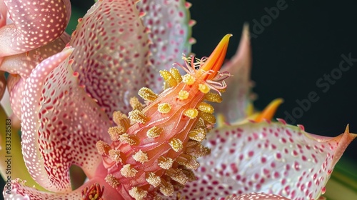 A detailed view of a blooming vriesea cristiane flower photo