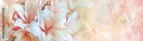 White lilies on a pastel background. © EC Tech 