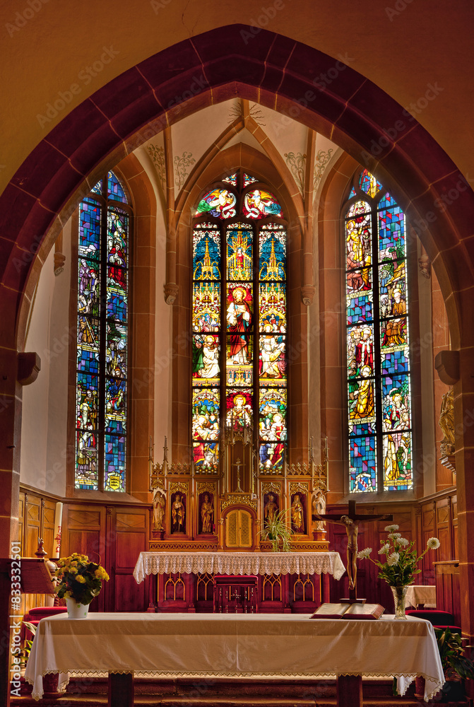 Fototapeta premium Hunawihr church altar