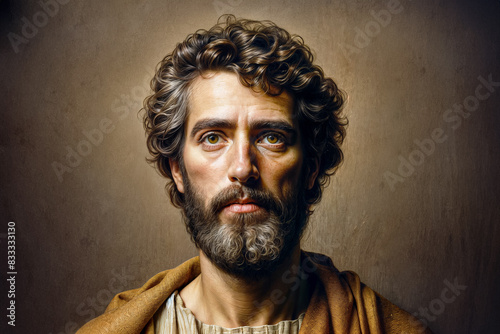St Simon Peter Fisherman: Biblical Portrait of New Testament Character from the Christian Bible
